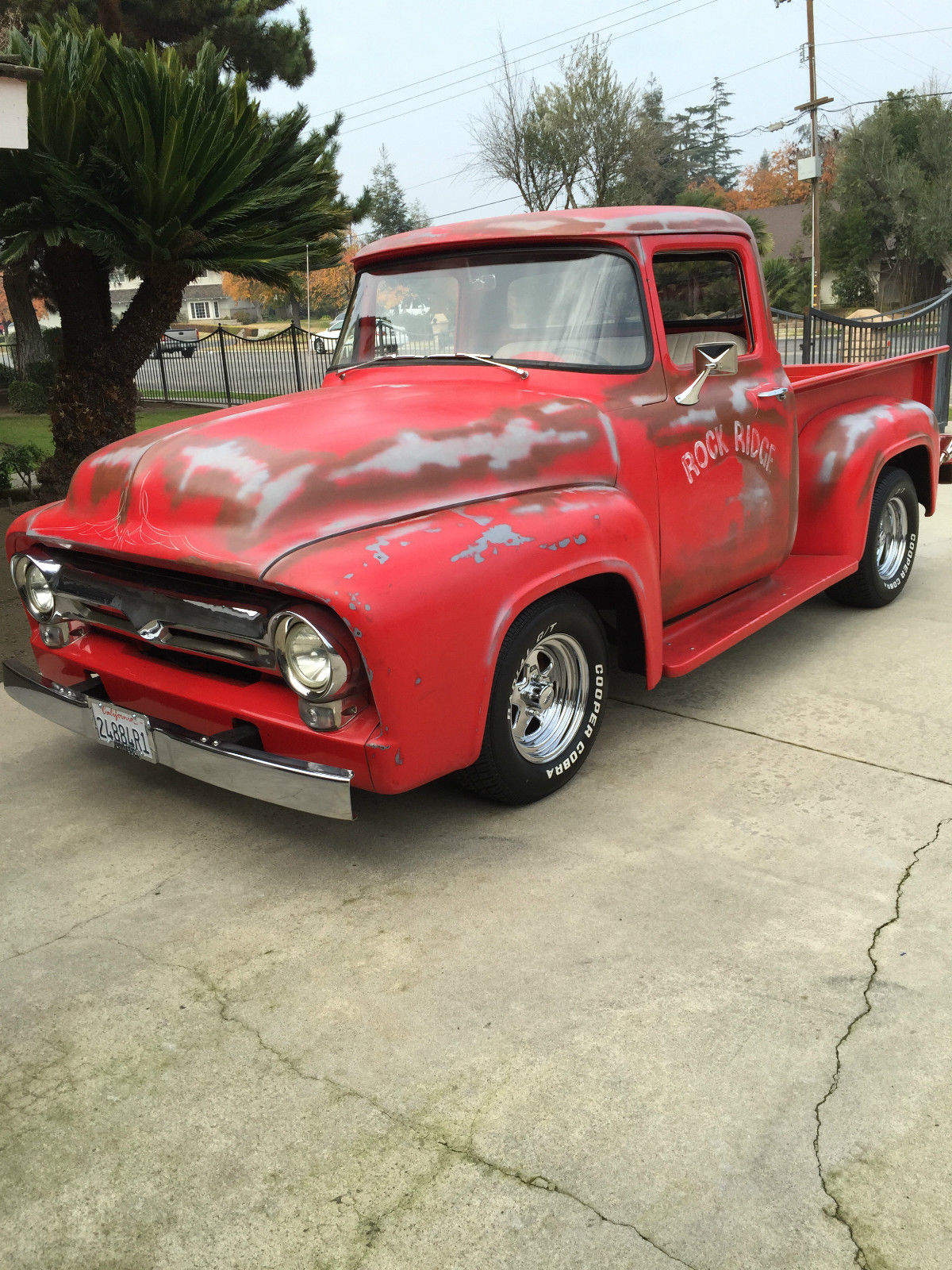 1956 Red Ford F-100 Pickup