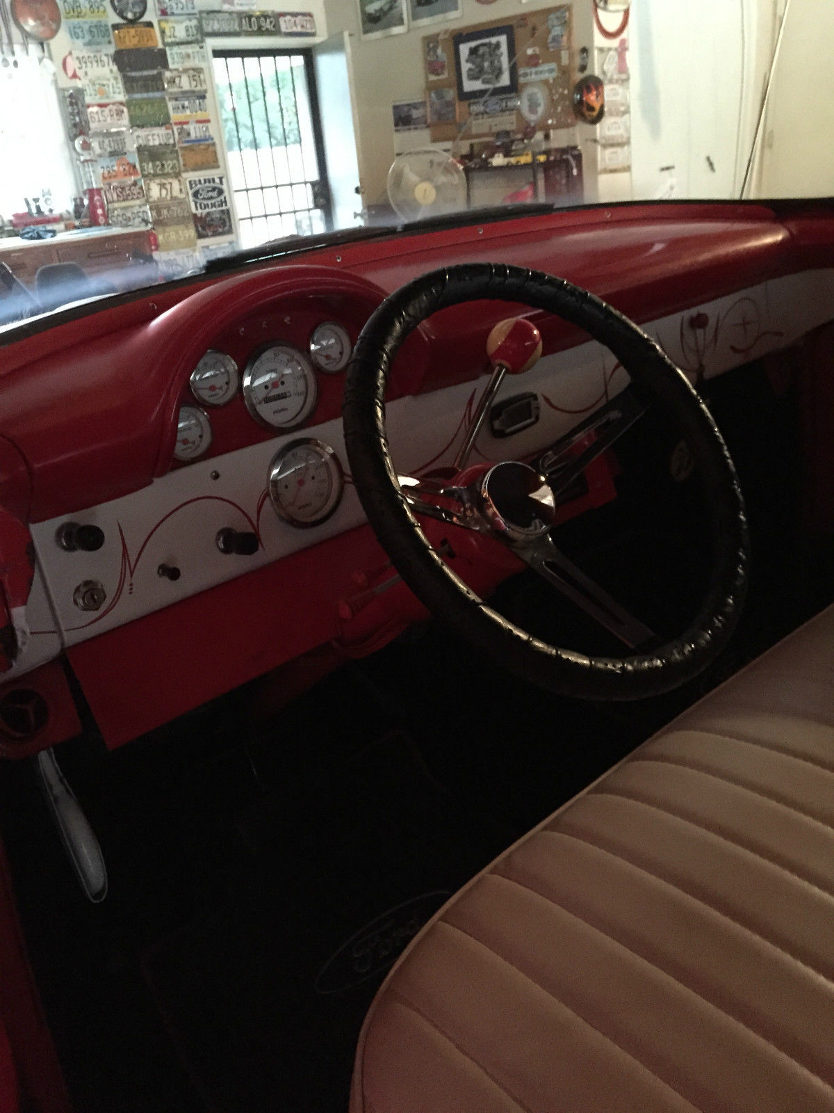 1956 Red Ford F-100 Pickup