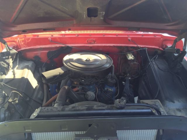 1970 Red Ford F-100 Standard Cab Pickup