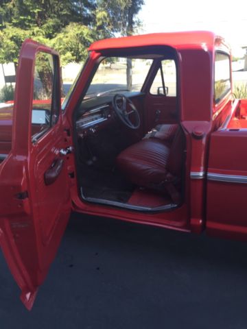1970 Red Ford F-100 Standard Cab Pickup