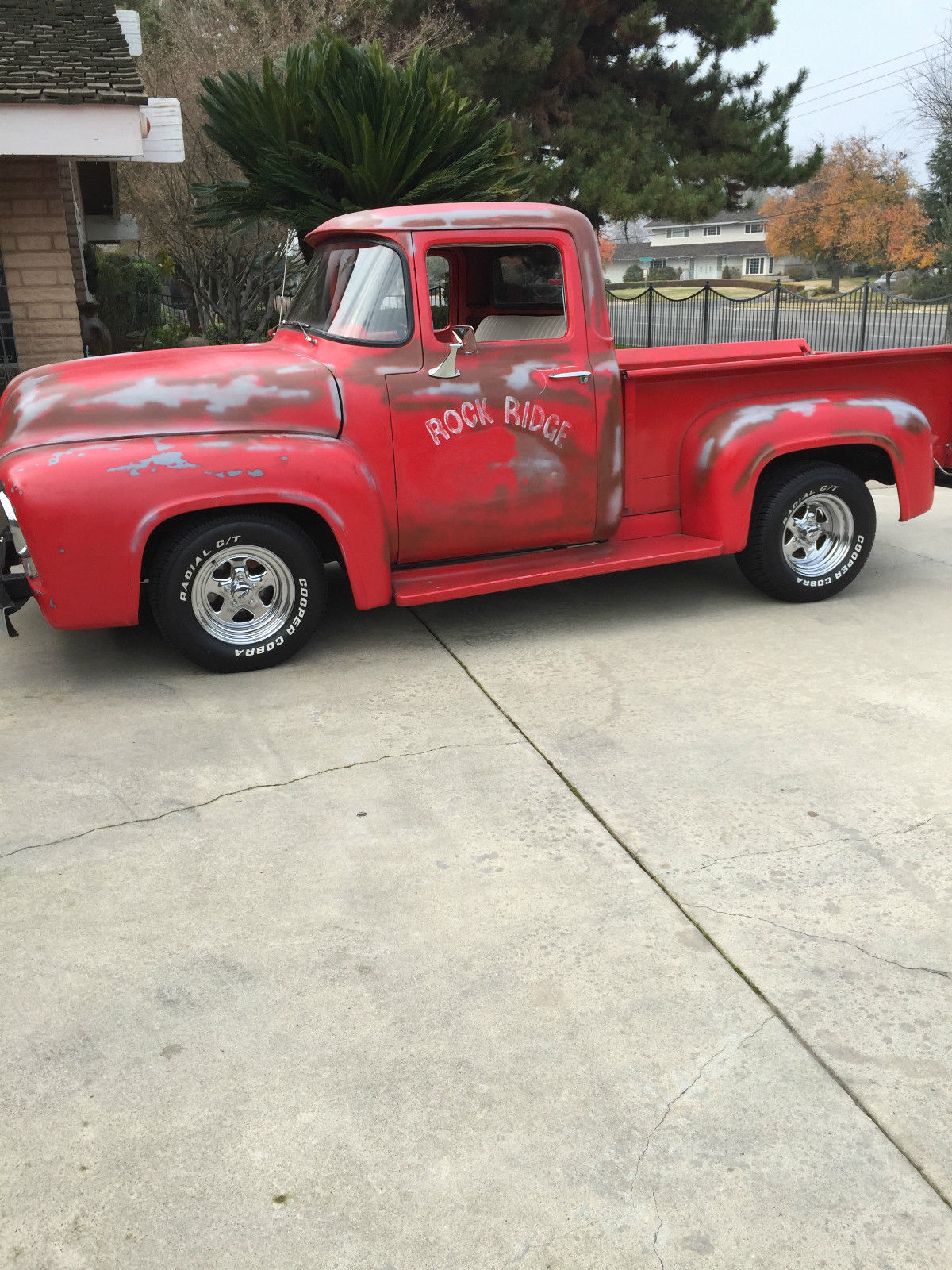 1956 Red Ford F-100 Pickup