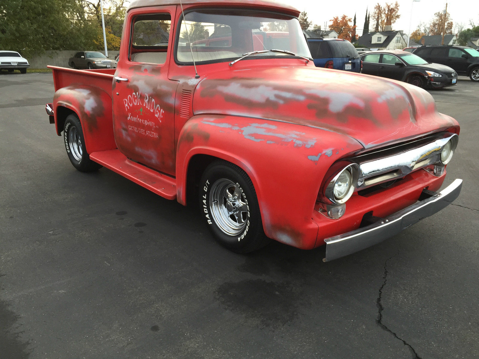 1956 Red Ford F-100 Pickup