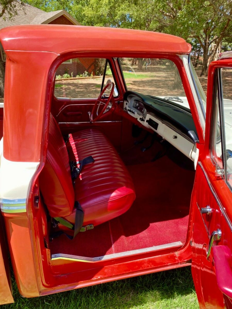 1966 Red Ford F100 Pickup