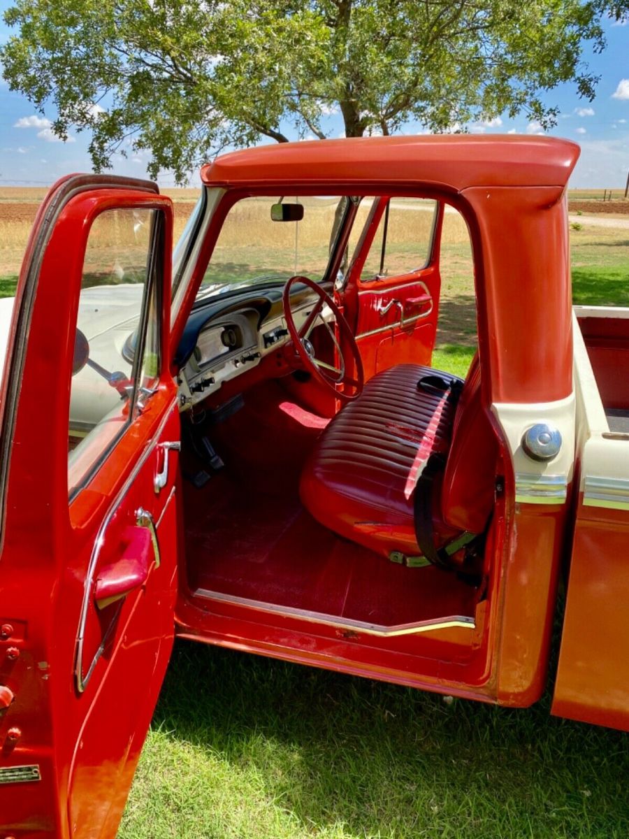 1966 Red Ford F100 Pickup