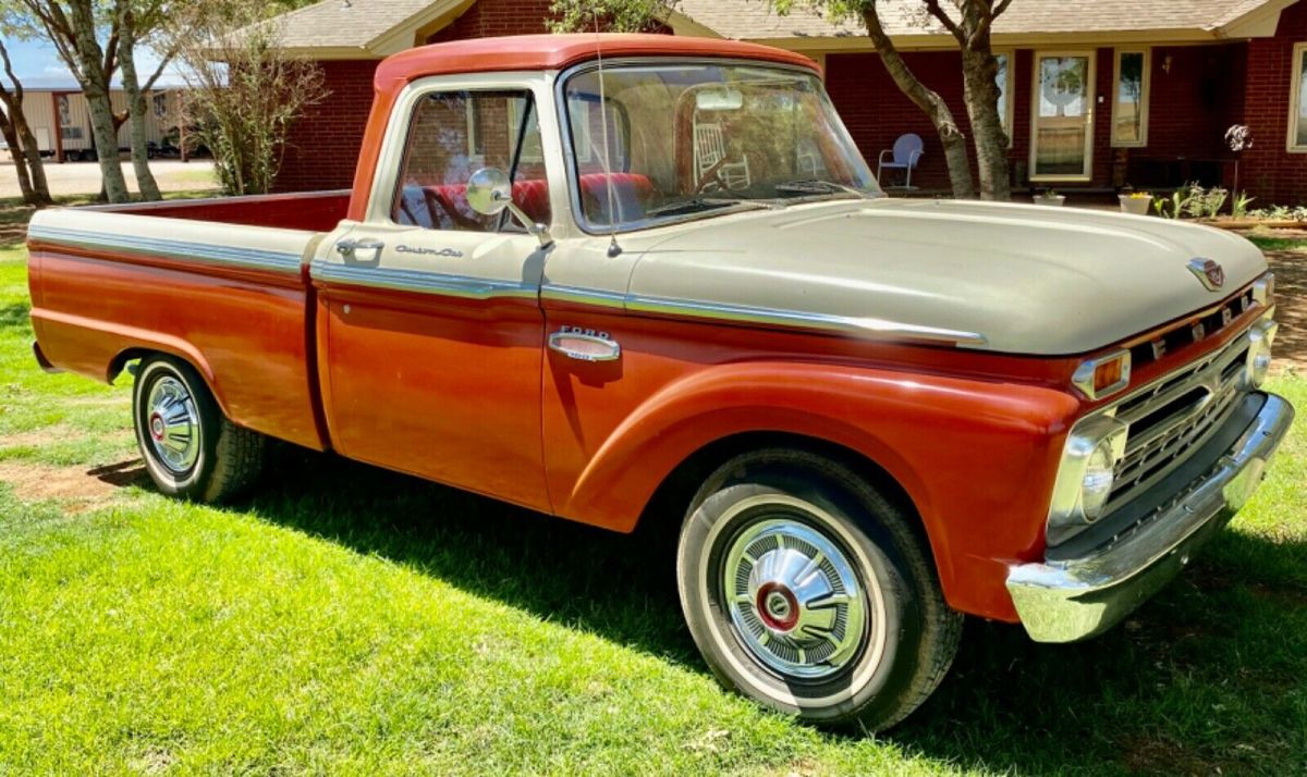 1966 Red Ford F100 Pickup