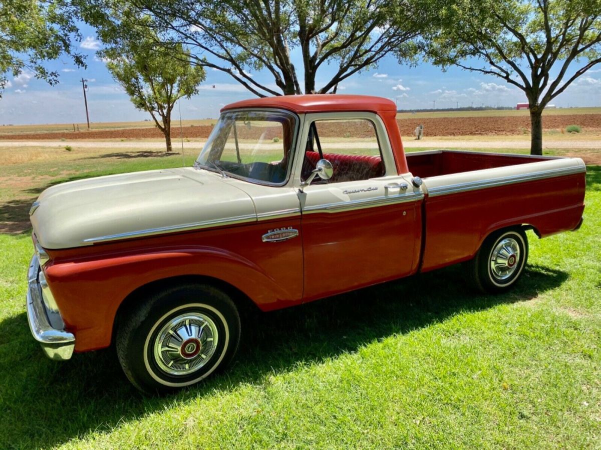 1966 Red Ford F100 Pickup