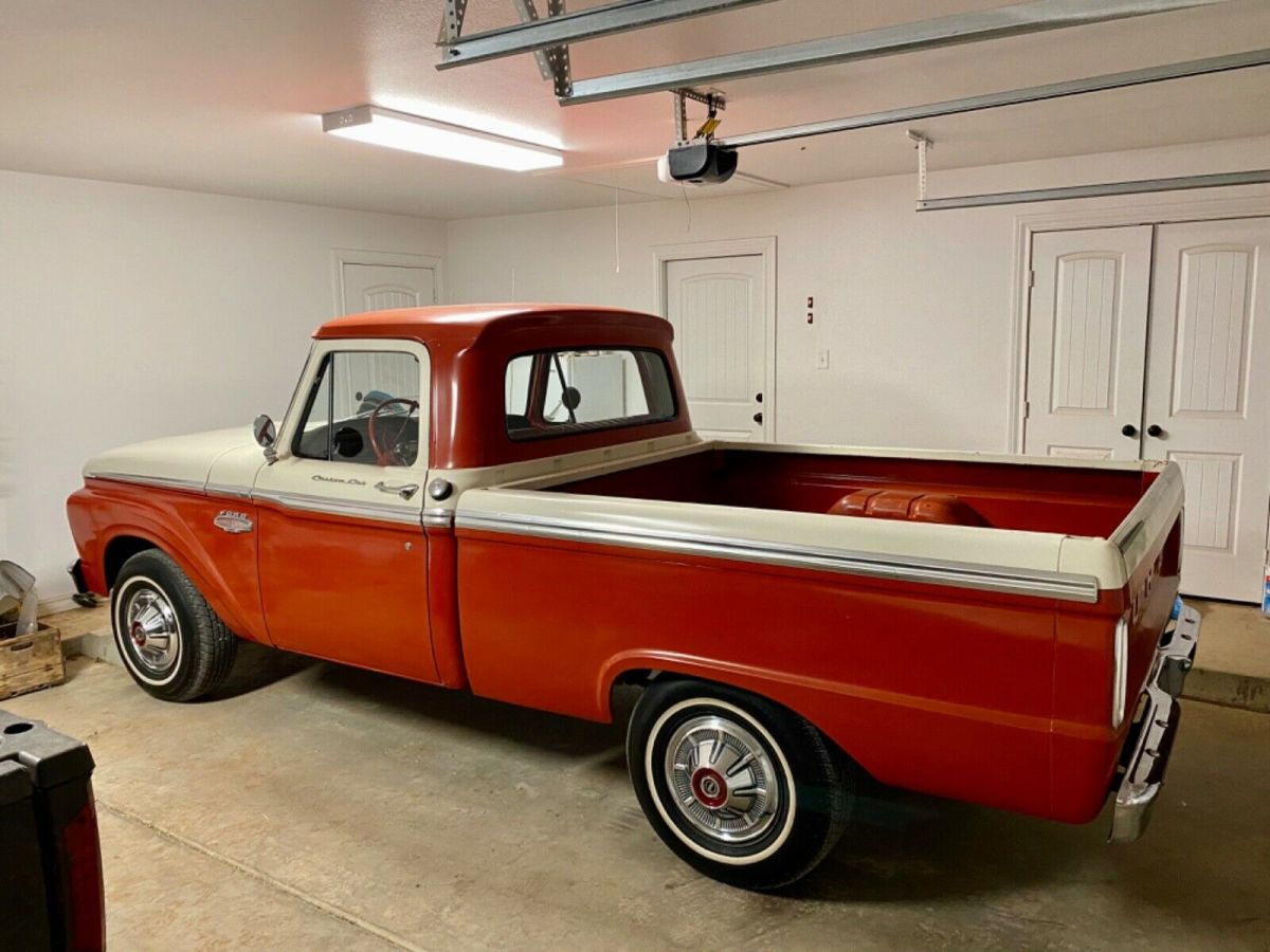 1966 Red Ford F100 Pickup