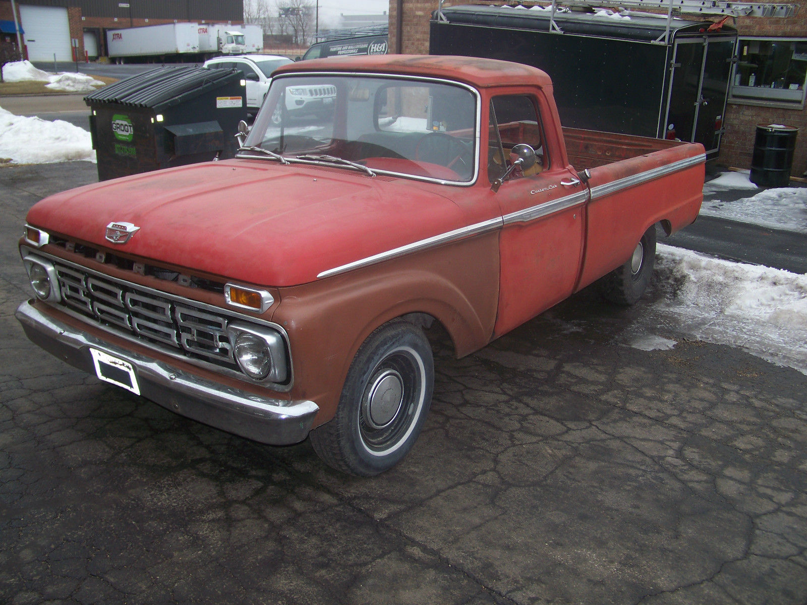 1966 Red Ford F-100 pick up