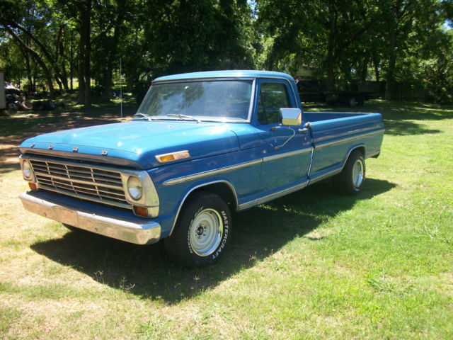 1969 Blue Ford F-100 Standard Cab Pickup