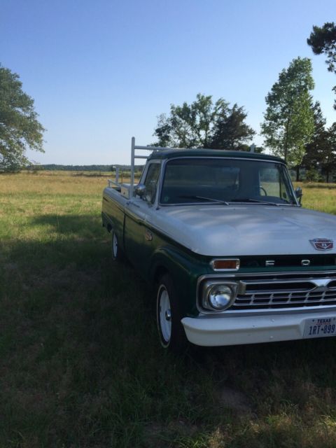 1966 Green and white Ford F-100 Standard Cab Pickup