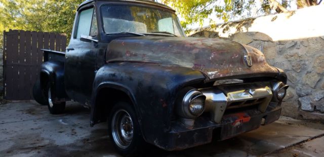 1955 Black Ford F-100 Standard Cab Pickup