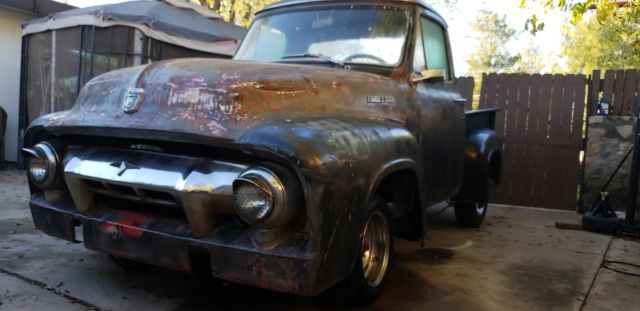 1955 Black Ford F-100 Standard Cab Pickup