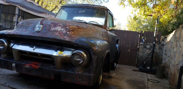 1955 Black Ford F-100 Standard Cab Pickup