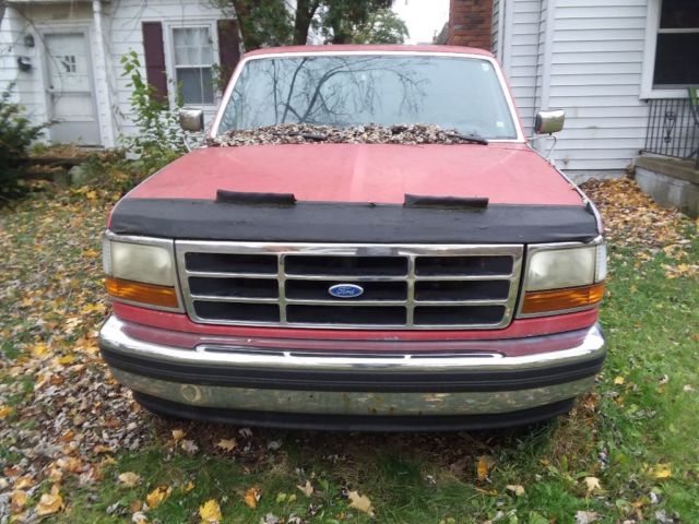 1993 Red Ford F-150 Standard Cab Pickup