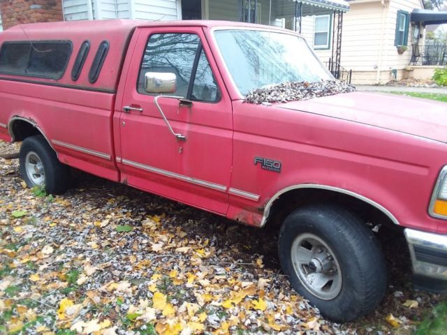 1993 Red Ford F-150 Standard Cab Pickup