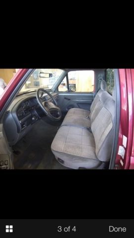 1992 Red Ford F-150 Crew Cab Pickup