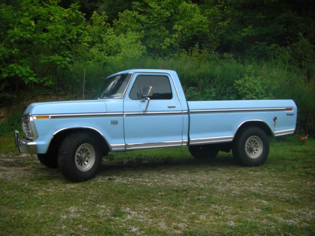 1973 Blue Ford F-250 Standard Cab Pickup