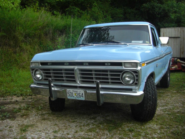 1973 Blue Ford F-250 Standard Cab Pickup