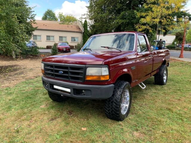 1988 Burgundy Ford F-250 Standard Cab Pickup