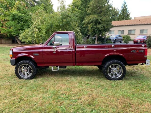 1988 Burgundy Ford F-250 Standard Cab Pickup