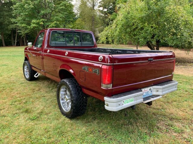 1988 Burgundy Ford F-250 Standard Cab Pickup