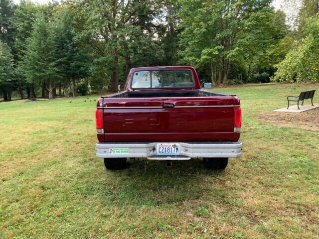 1988 Burgundy Ford F-250 Standard Cab Pickup
