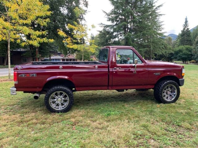 1988 Burgundy Ford F-250 Standard Cab Pickup