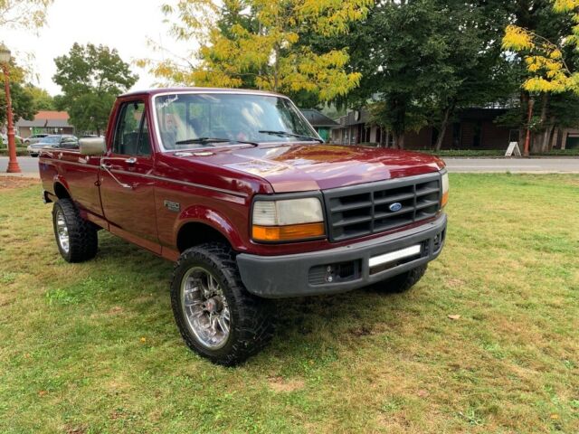 1988 Burgundy Ford F-250 Standard Cab Pickup