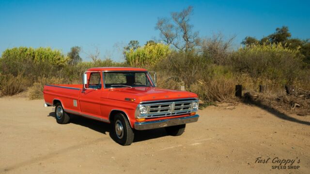 1972 Orange Ford F-250 Crew Cab Pickup