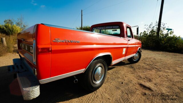 1972 Orange Ford F-250 Crew Cab Pickup