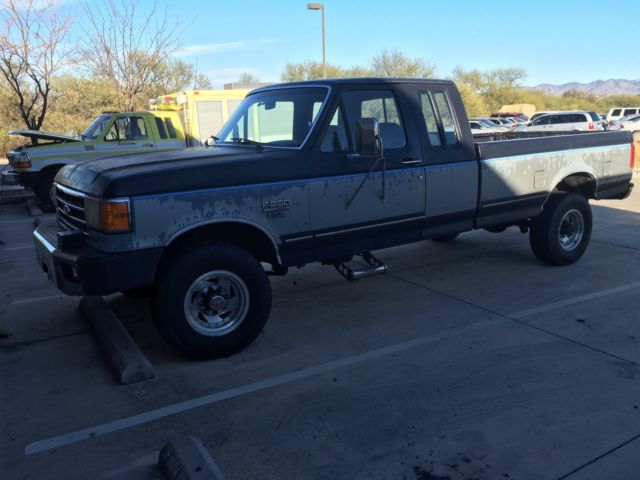 1990 Blue/Silver Ford Other Pickups Extended Cab Pickup