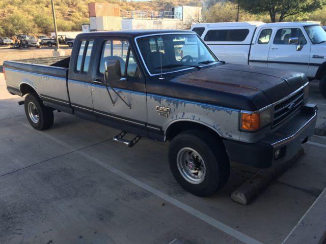 1990 Blue/Silver Ford Other Pickups Extended Cab Pickup