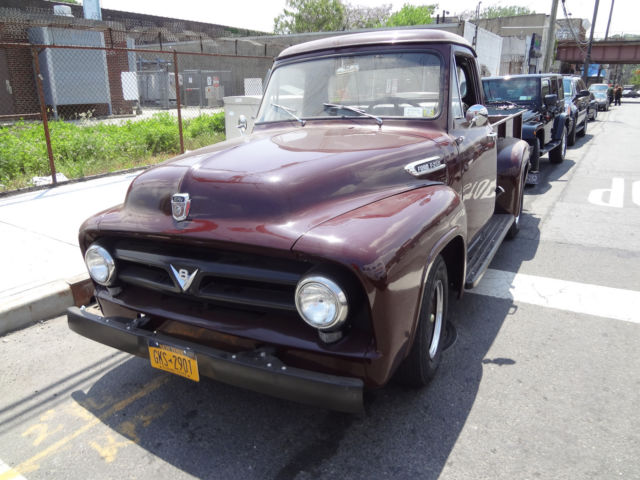 1951 Burgundy Ford F-250 pickup