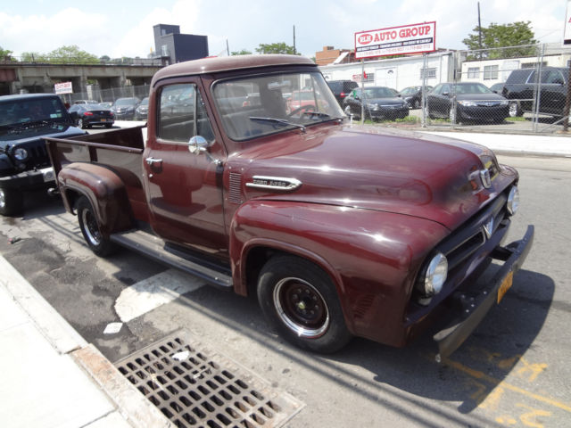 1951 Burgundy Ford F-250 pickup