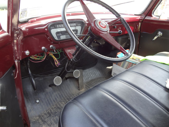 1951 Burgundy Ford F-250 pickup
