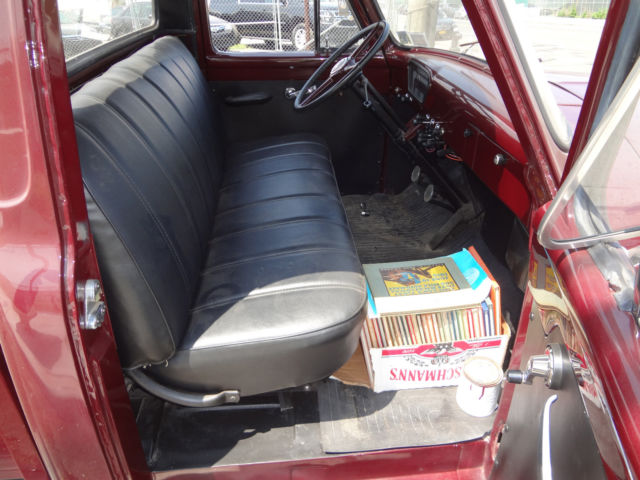 1951 Burgundy Ford F-250 pickup