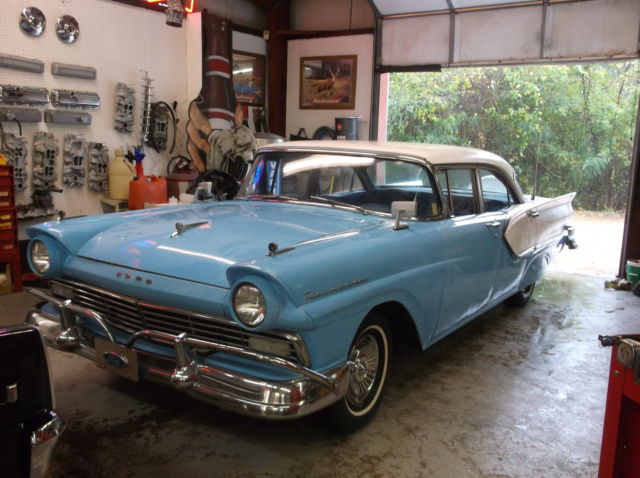 1957 Blue Ford Fairlane Sedan