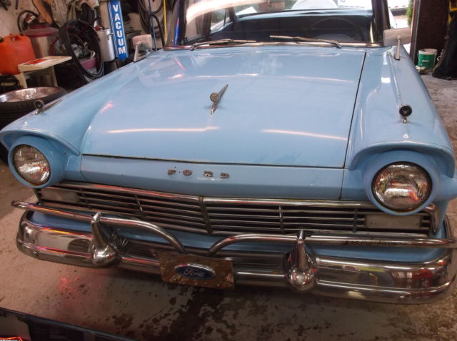 1957 Blue Ford Fairlane Sedan