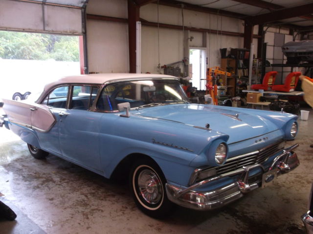1957 Blue Ford Fairlane Sedan