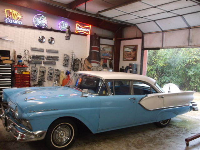 1957 Blue Ford Fairlane Sedan