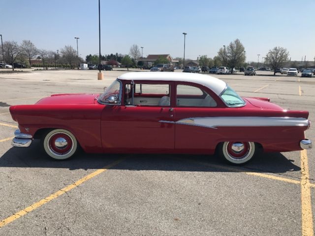 1956 Red Ford Fairlane Coupe