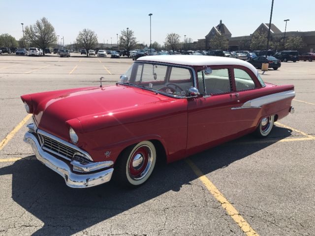 1956 Red Ford Fairlane Coupe
