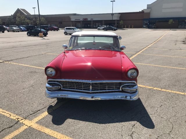 1956 Red Ford Fairlane Coupe