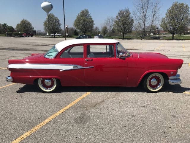 1956 Red Ford Fairlane Coupe