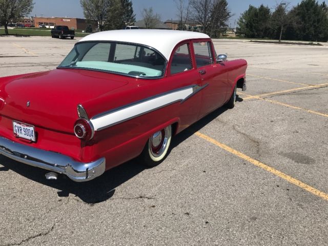 1956 Red Ford Fairlane Coupe