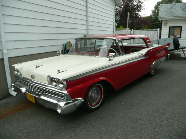 1959 Red Ford Galaxie Coupe