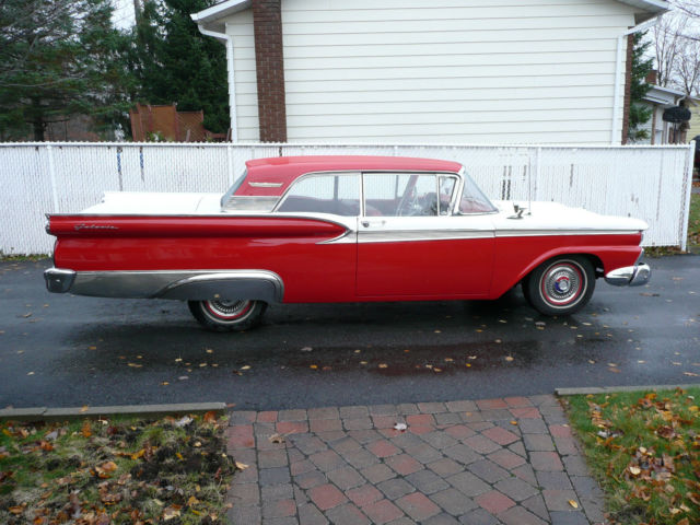 1959 Red Ford Galaxie Coupe