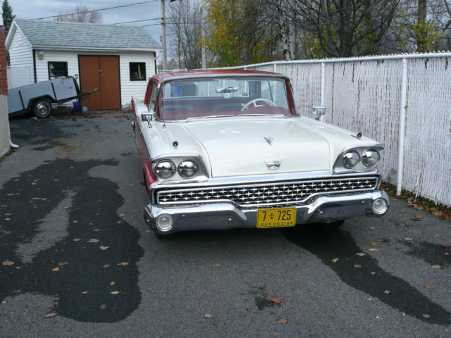 1959 Red Ford Galaxie Coupe