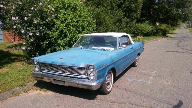 1965 Blue Ford Galaxie Convertible