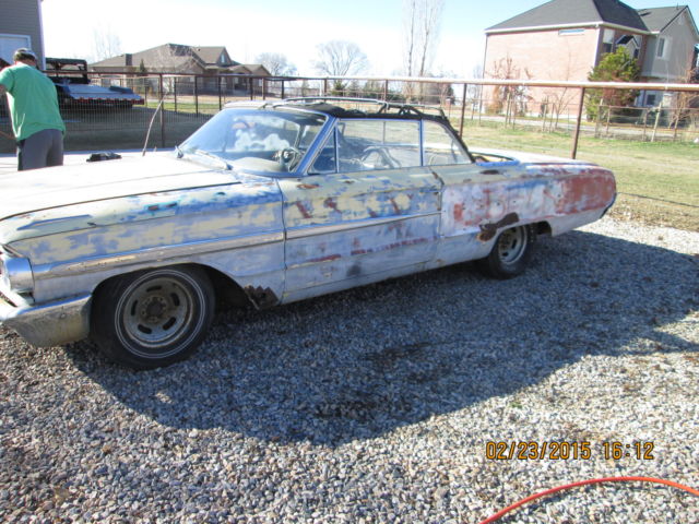 1964 Yellow Ford Galaxie Convertible